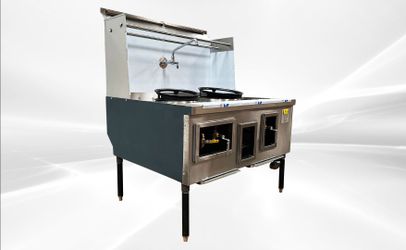 NSF 44 to 47 inches 2 hole Chinese Wok Range made USA CWRUS-2H