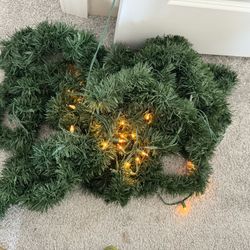 Christmas garland with lights