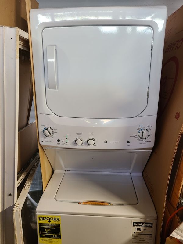 GE stack washer dryer, New On 9/2/2020 Model GUD27GSSMWW, 3.8 CC FT