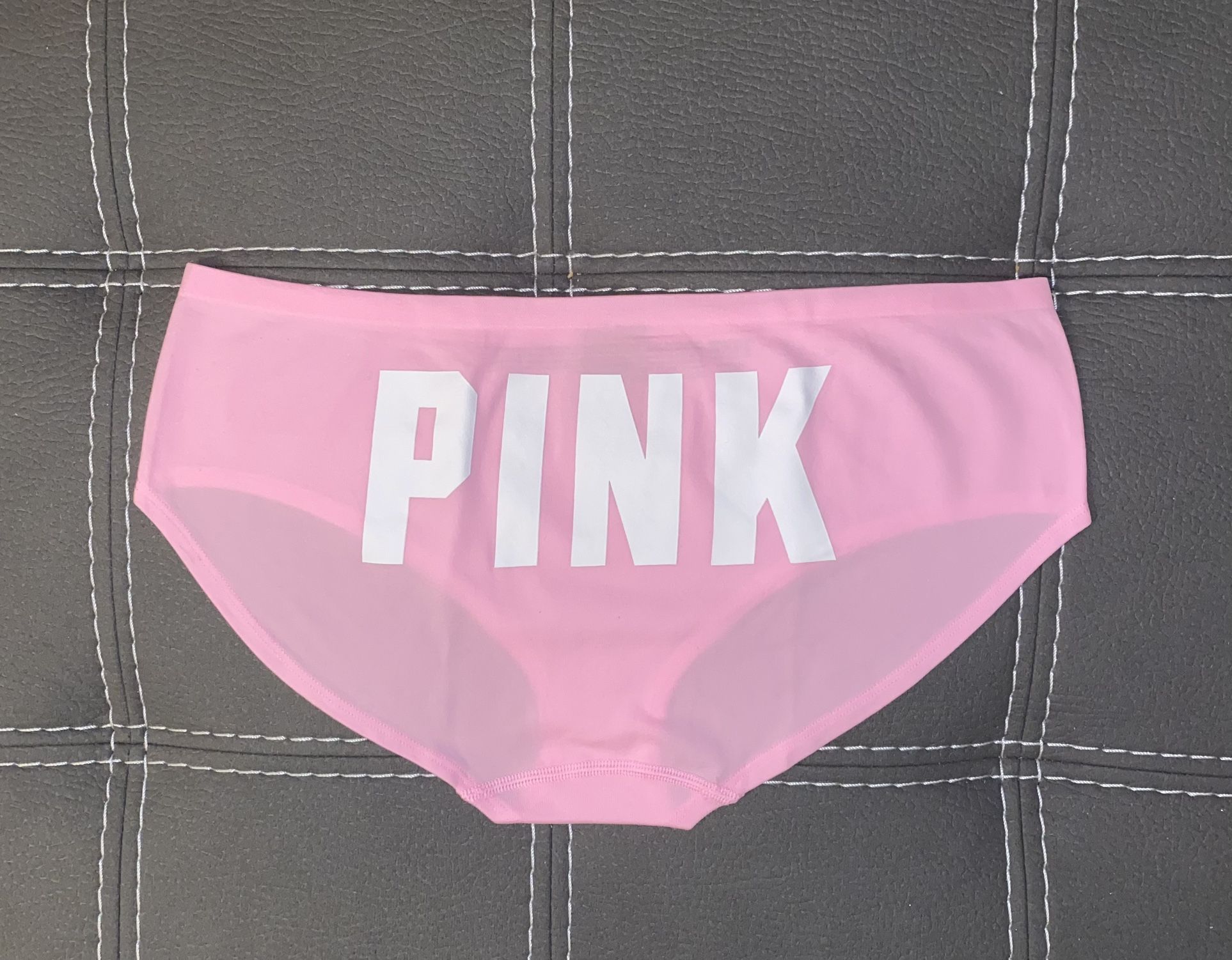 New Victoria Secret PINK Panties Hipster XL Seamless Soft Huge LOGO Light Pink