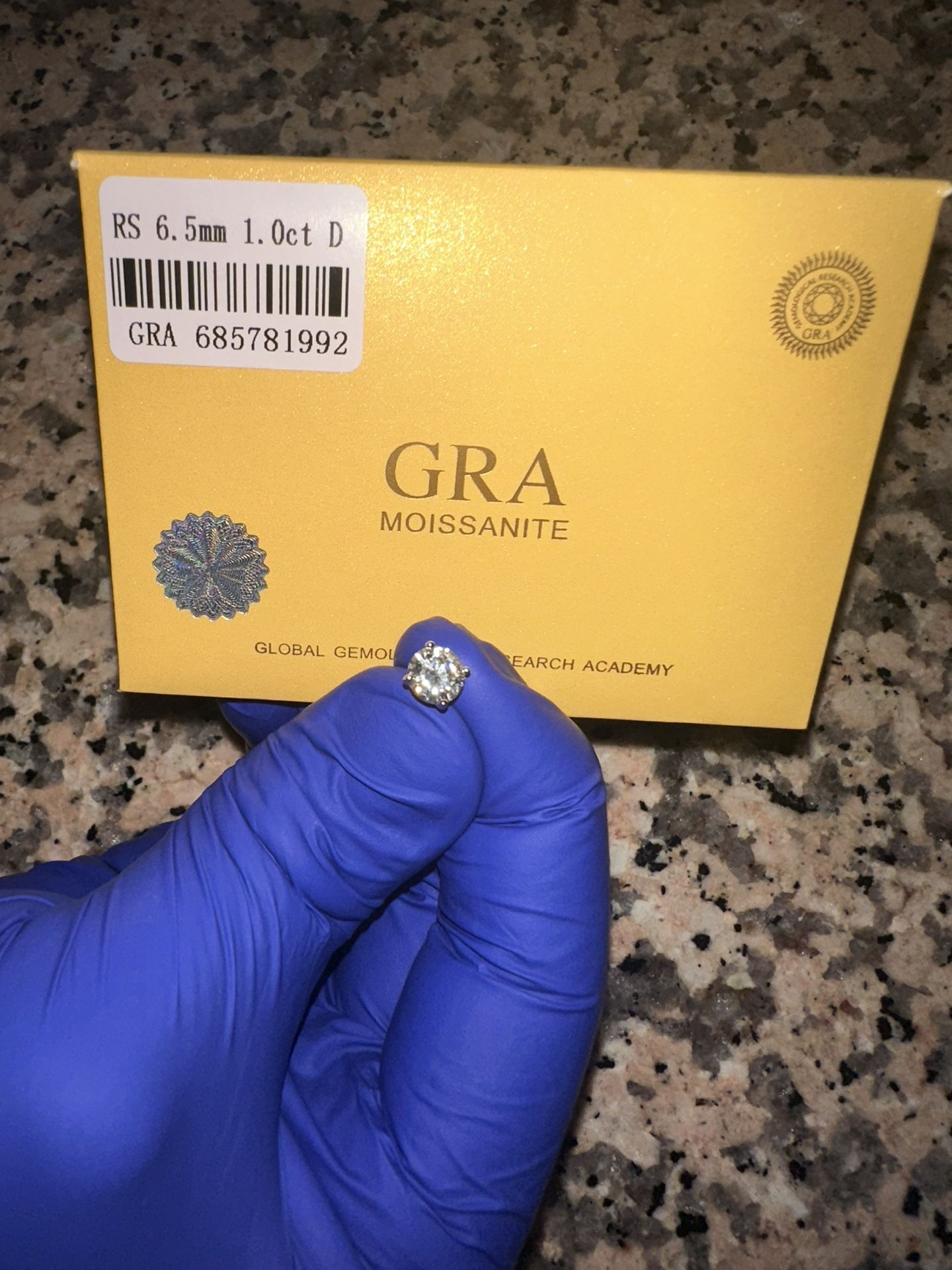 Simulated Diamond Earrings - 2 Karat - GRA Certified