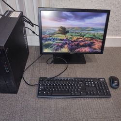 Thinkcentre M Series With Monitor And Keyboard 