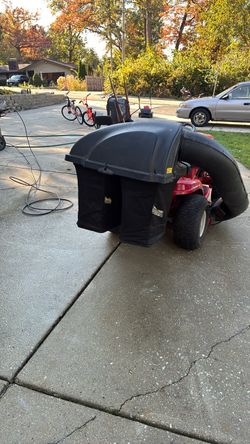 Troy- built leaf bagger attachment