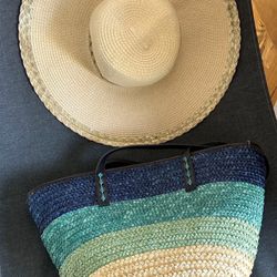 Beaches Set Hat And Handbags 