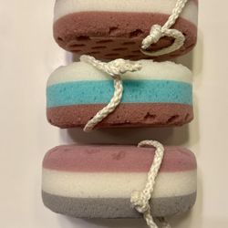 (3) Boao Soft Bath/Exfoliating Shower Sponges