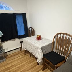 Brown Drop Square Table Set 