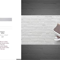 WOW Briques White Matte Porcelain Tile 1.5x9, 100 SF $579 (700+ SF Available)