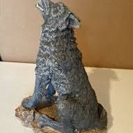 Howling Wolf On Rock Resin Figurine Wildlife Statue