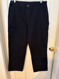 Black Carhartt Washed-Duck Work Dungaree