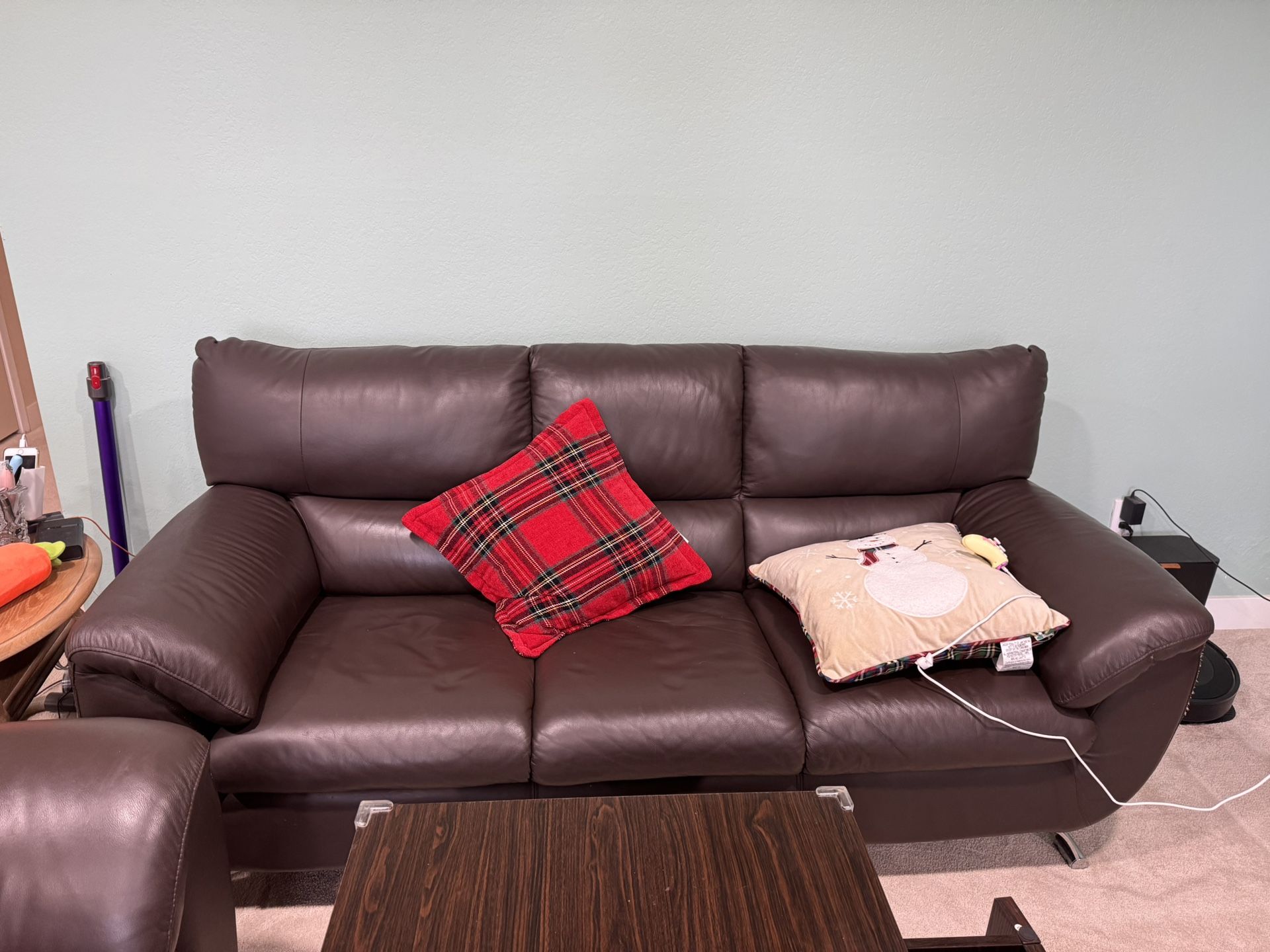 dark brown leather sofa on sale