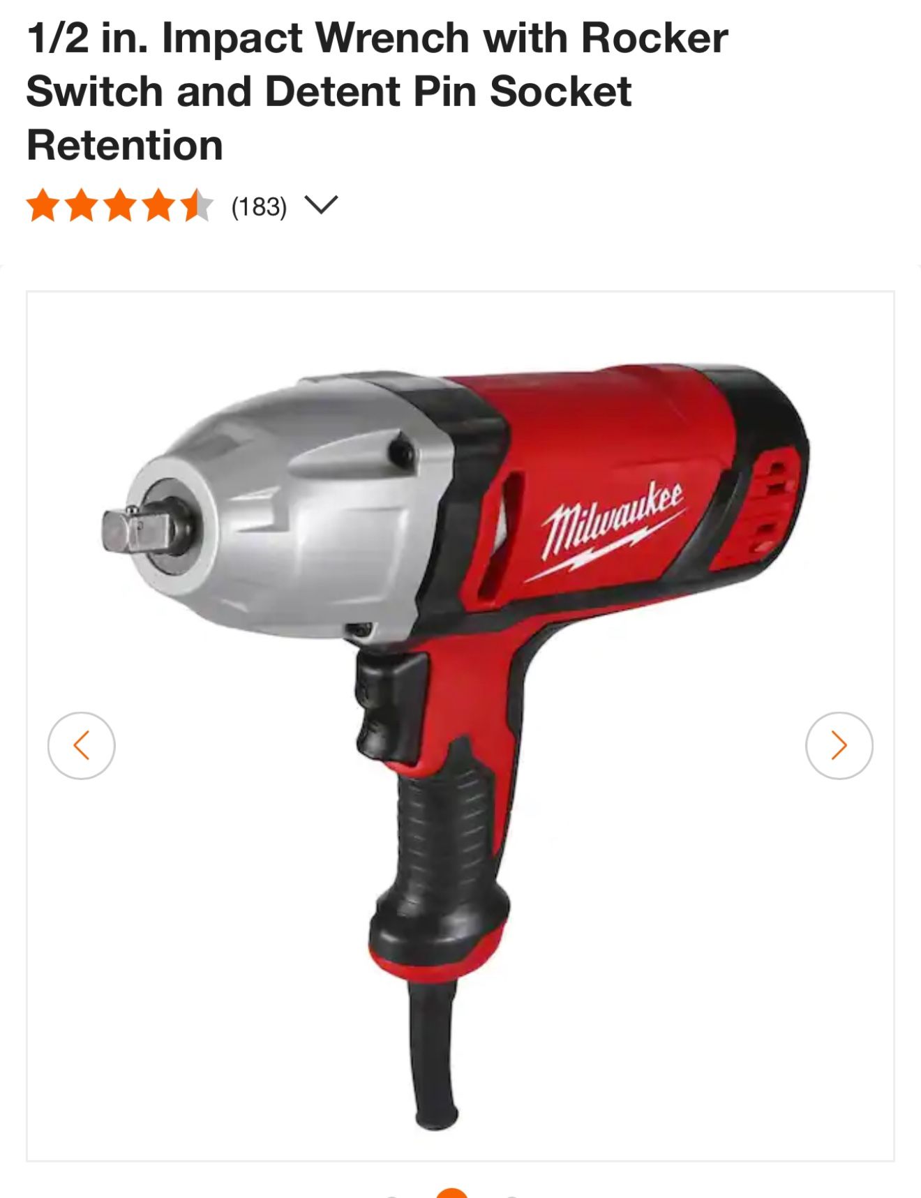 Sin  220012  Milwaukee  1/2" Square - Pin  IMPACT WRENCH