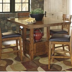 Ashley Counter Height Dining Table and 6 Barstools Set