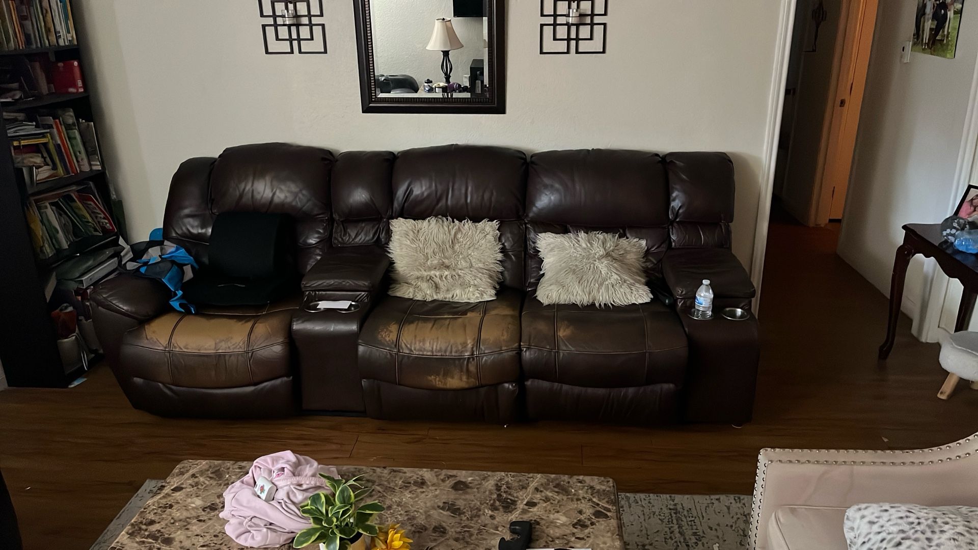 Brown Leather Sofa Recliner