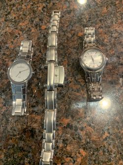 3 ladies Quartz watches need batteries Ann Klein / slide watch reel cool / Skagen bundle $30