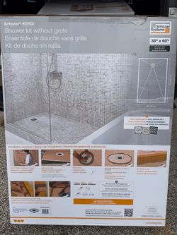 Kerdi Shower Kit 38 in x 60-in Offset PVC Flange 2-inch