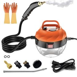 2500W Steam Cleaner for Home, High Pressure Handheld Steam Cleaner with 10FT Cords and 6-gears Adjustable, Portable Steamer for Cleaning Car Upholster