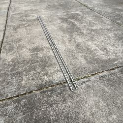 Pair of 10 ft Silver Strut Channels - 14 Gauge