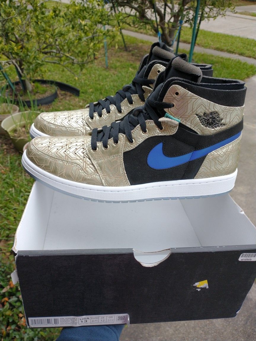 New Air Jordan High Comfort Gold Men Size 13