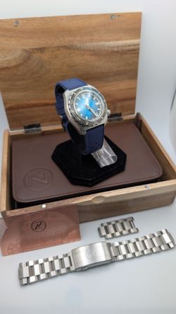 Zelos Men's Watch Limited Edition 44mm Hammerhead V3 Blue Limited Edition 406/500 Swiss Automatic