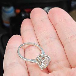Sterling Silver Engagement Rings 