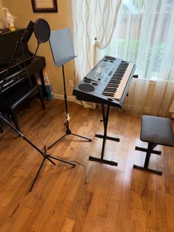 Electric piano + mic setup