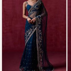 Blue Saree From Lashkaraa