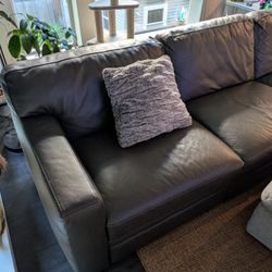 Chateau d'Ax Italian Leather Sofa - Great Condition