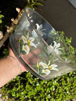Vintage KMC 7-Piece Glass Bowl Set – Floral Design