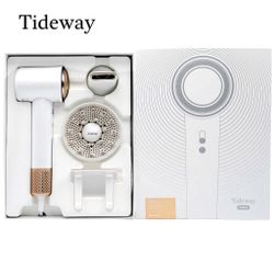 Tideway Hair Dryer Professional High-Speed Ionic Blow Dryer 110,000 RPM, Compact Hair Dryer with Magnetic Diffuser, Fast Drying with Brushless Motor L