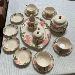 Franciscan Desert, Rose VINTAGE , tea set with extras