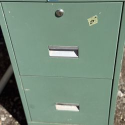 Small Green File Cabniet