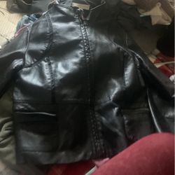 Leather Jacket Like Large 