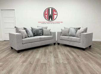 Sofa couch loveseat gray fabric 