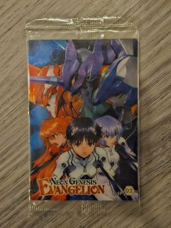 Neon Genesis Evangelion Sealed Wafer Card (Shinji + Asuka + Rei + EVA-01 + EVA-02 + EVA-03)