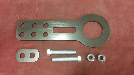 Universal front tow hook gun metal