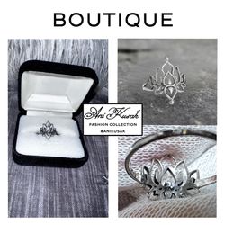 925 Sterling Silver Lotus Ring Size 6.5 (Open To Reasonable Offers)