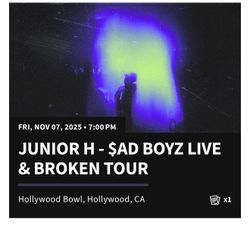 Junior H - Sad Boyz Live & Broken Tour Ticket