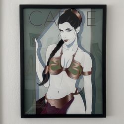 Nagel Inspired Framed  Slave Princess Leia Poster