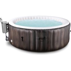Inflatable Hot Tub, Portable Inflatable Hot Tub with Built-in LED, Ele...