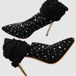 Fancy Sparkly Heal+Stocking Shoe SIZE 38/7.5