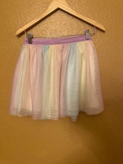 Girls Pastel Rainbow Tulle Tutu Skirt Size 14