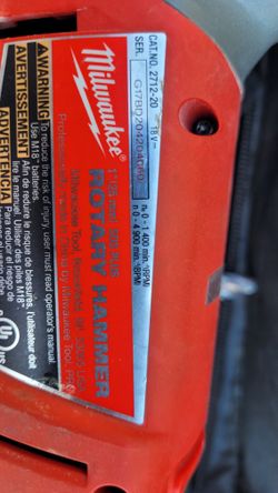 18 Volt Milwaukee 2712-20 Rotary Hammer