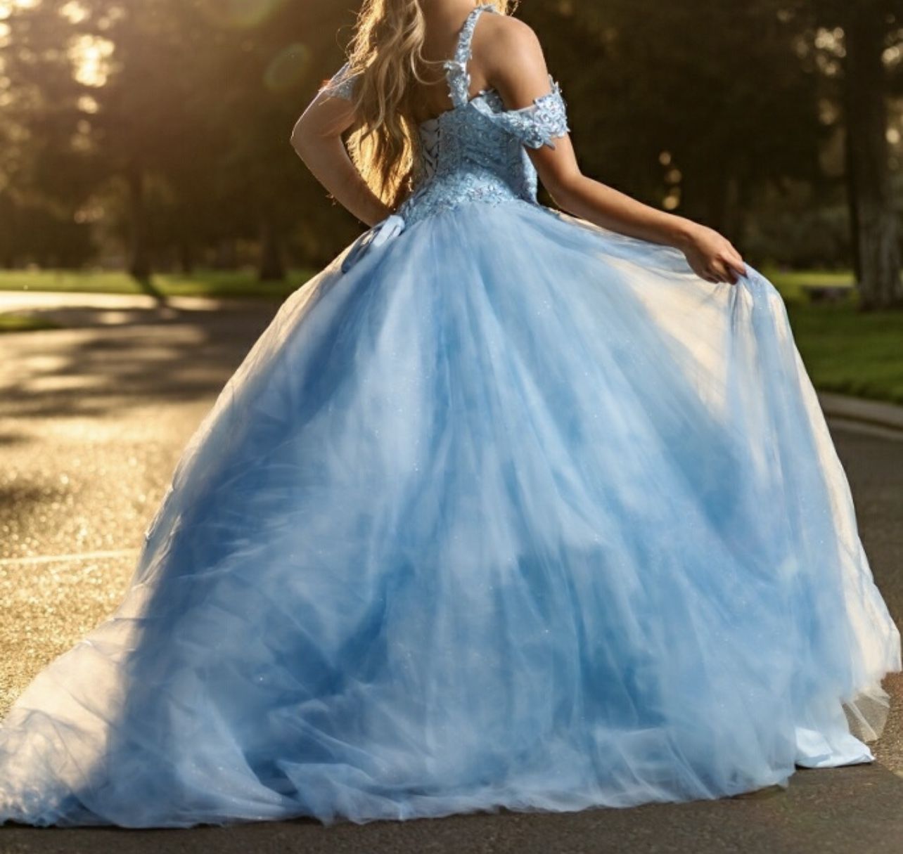 Blue Quinceanera Dress- Morilee Brand -size 6