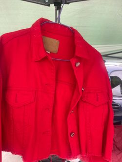 Cropped red jacket