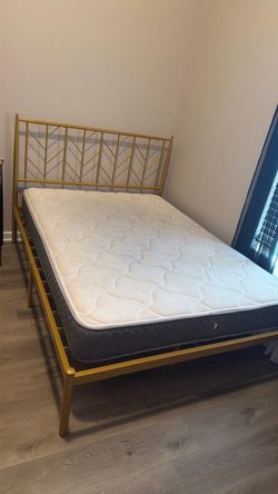 Full size bed frame with mattress