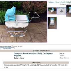 Vintage Baby Doll Buggy From The 50S