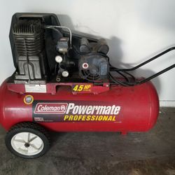 Coleman Heavy Duty Professional 25 Gallons 4.5HP Air Compressor w/ Wheels +  50Ft Hose 