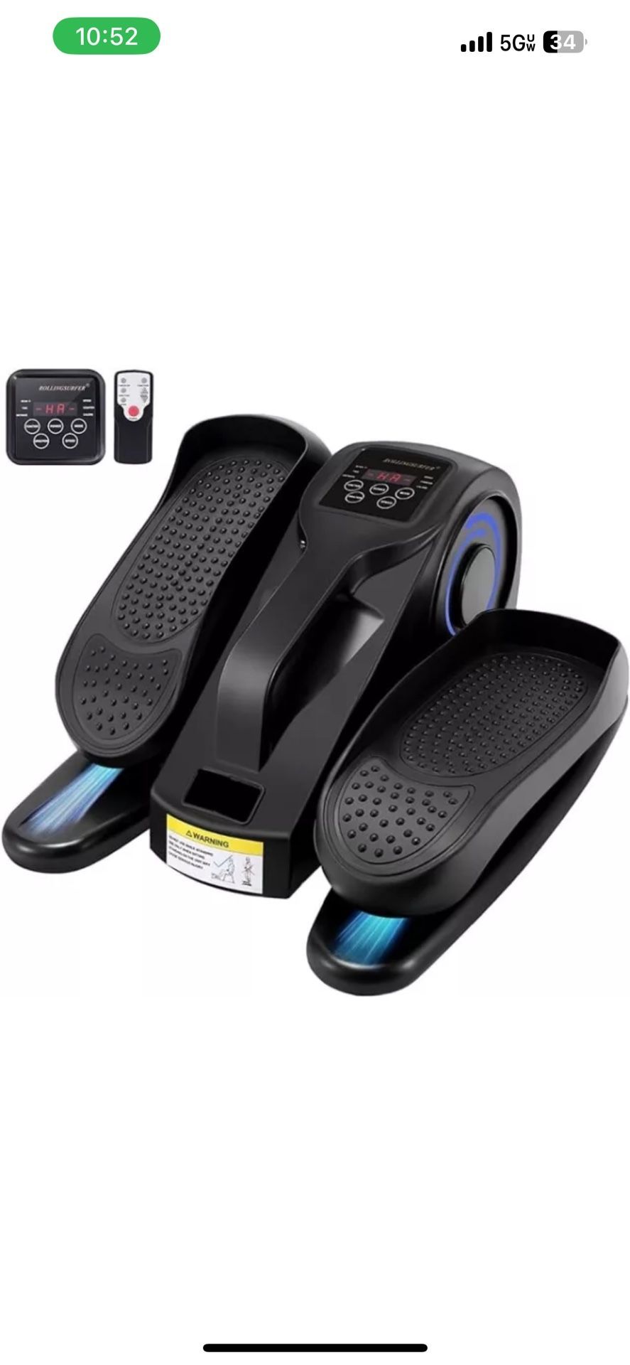 Under Desk Elliptical Machine, Adjustable Speeds Elliptical Trainer With Remote