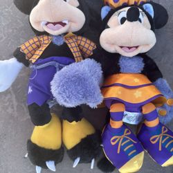 Mickey And Minnie Halloween Plush