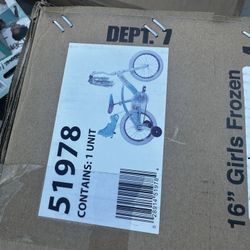 Huffy 16" Disney Frozen Kids' Bike, Fits Riders 3'5" - 4'0", Blue, Child, Girl's